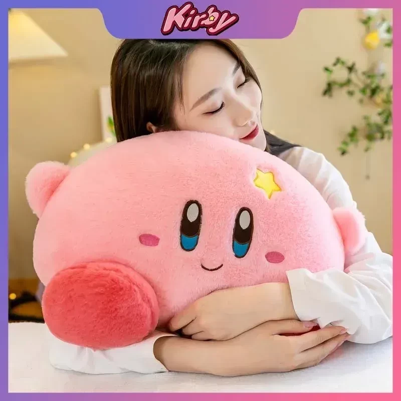70cm Anime Kirby Plush Dolls Kawaii Cartoon Cute Fluffy Pink Pillow Stuffed Animal Toy Home Decoration Kid Birthday Gift Girl