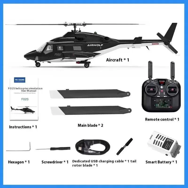 Yuxiang F02s Flying Wolf Armed Remote Control Helicopter Gps Positioning Automatic Return 1 34 Remote Control Aircraft 6Channel