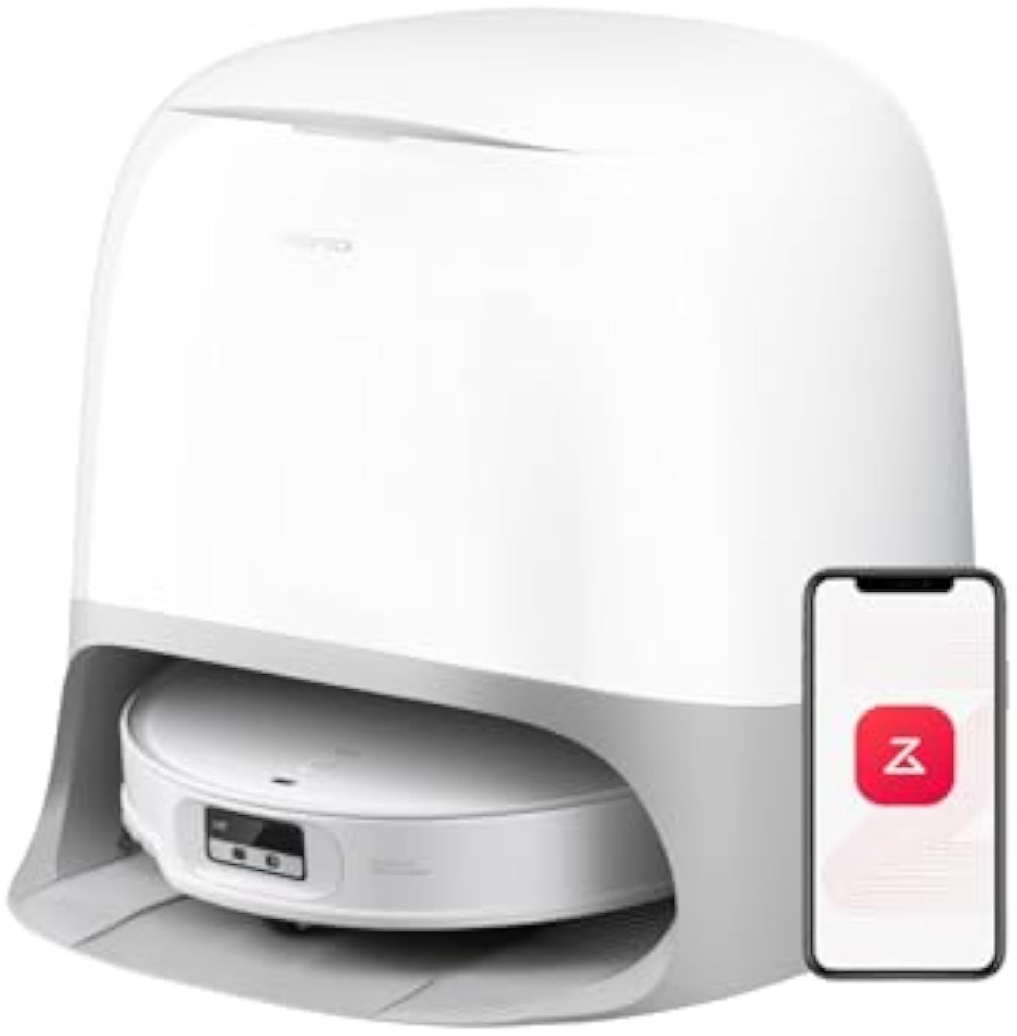 roborock Qrevo CurvX Robot Vacuum and Mop, 22,000Pa Suction, 3.14’’ Ultra Slim, Zero-Tangling Design, Reactive AI Obstacle Recognition, AdaptiLift Chassis, Auto Hot Water Mop Washing & Drying