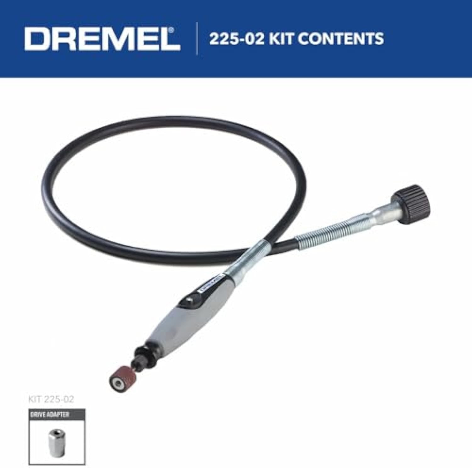 Dremel Flex Shaft Rotary Tool Attachment with Comfort Grip and 36” Long Cable - Engraver, Polisher, and Mini Sander- Ideal for Detail Metal Engraving, Wood Carving, and Jewelry Polishing, 225-02